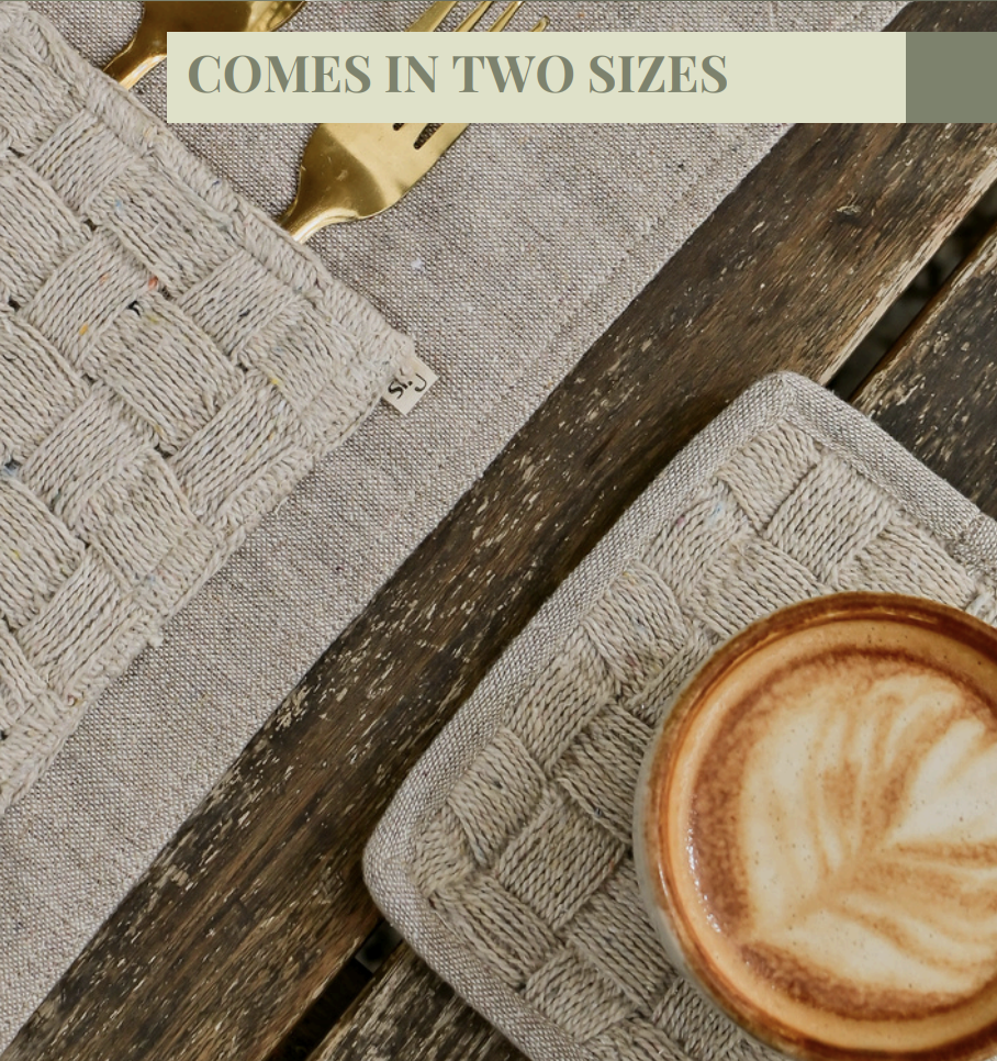 Hat choko coaster Luxury Set of 6 (Certified organic cotton)