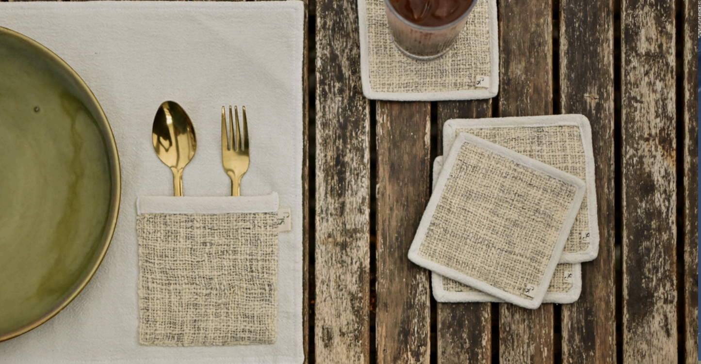 Misugaru & Boricha table mat Luxury Set of 6 (CERTIFIED SUSTAINABLE COTTON)