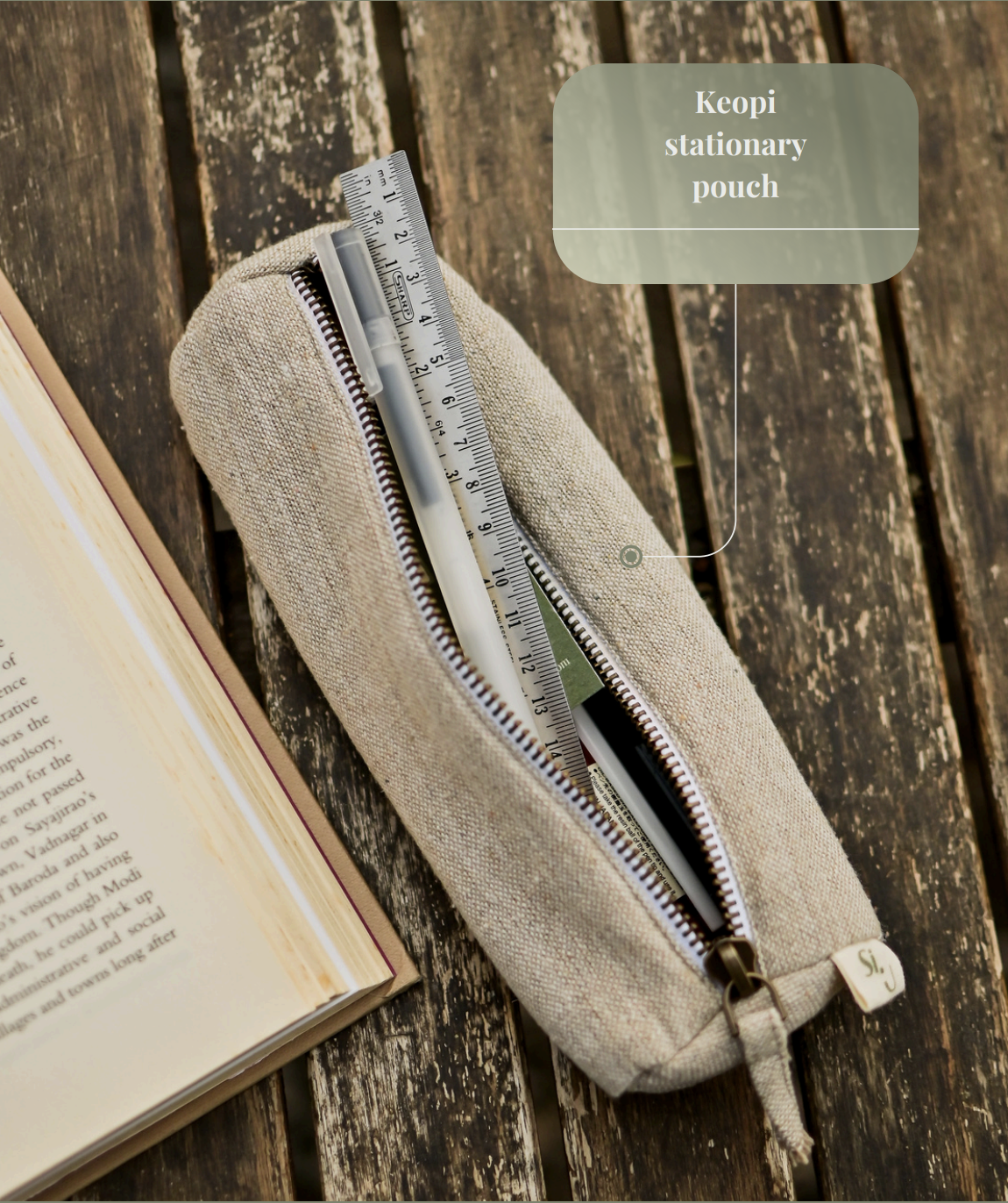 Keopi stationary Luxury pouch (CERTIFIED SUSTAINABLE COTTON)
